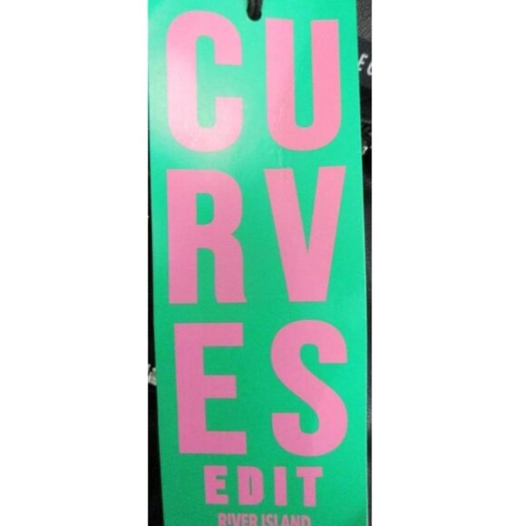 River Island London Womens Black Faux Leather Biker Jacket Curves Edit Size 24‎ - Picture 6 of 8